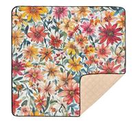 Zimbabwe Gloriosa Superba Beauty Summer Flowers - Alfombra de juego grande y resistente para bebé, lavable, acolchada, para bebés y niños pequeños, 50 x 50 pulgadas