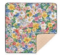 Zimbabwe Gloriosa Superba Beauty Summer Flowers - Tapete grande y resistente para gimnasio y actividades para piso, tapete portátil para gatear, para bebés y bebés, 50 x 50 pulgadas
