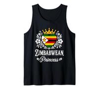 Zimbabwean Princess Zimbabwe Flag Proud Zimbabwean Girl Camiseta sin Mangas