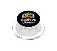 Zimbabwean Princess Zimbabwe Flag Proud Zimbabwean Girl PopSockets PopGrip para MagSafe