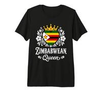 Zimbabwean Queen Zimbabwe Flag Proud Zimbabwean Woman Camiseta Premium