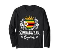 Zimbabwean Queen Zimbabwe Flag Proud Zimbabwean Woman Manga Larga