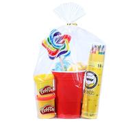 ZIMCEMS 50 bolsas de celofán transparente con refuerzo inferior de 10 x 14 pulgadas, bolsas de celofán para envolver canastas, bolsas de celofán grandes para regalos de fiesta, tazas con lazos