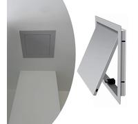 ZIMGOD Trampilla Pladur Panel de Acceso Pequeño para Paneles de Yeso Paredes Techos, Tapa Metálica para Orificios de Pared Empotrados(Gray,7x11in(18x28cm))