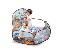 ZimiTeda Excavadoras Piscina de Bolas para niños pequeños con aro de Baloncesto Plegable Pop-up Piscina de Bolas Bebe niñas niños Juego Interior Exterior Piscina para Perros Pelotas NO Incluidas