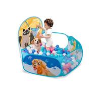 ZimiTeda Gato y Perro Piscina de Bolas para niños pequeños con aro de Baloncesto Plegable Pop-up Piscina de Bolas Bebe niñas niños Juego Interior Exterior Piscina para Perros Pelotas NO Incluidas