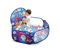 ZimiTeda Naves espaciales Piscina de Bolas para niños pequeños con aro de Baloncesto Plegable Pop-up Piscina de Bolas Bebe niñas niños Juego Interior Exterior Piscina para Perros Pelotas NO Incluidas