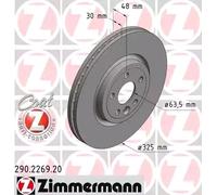 ZIMMERMANN Disco de freno para JAGUAR LAND ROVER JAGUAR (CHERY) 290.2269.20
