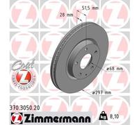 ZIMMERMANN 2X Disco De Freno Delante Ø297 Mm Para Mazda CX-5 KE GH 2.2 D 2.0 6