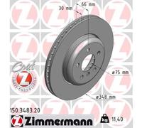 ZIMMERMANN 2x Disco de Freno Delantero Ø348 MM para BMW 5er Turismo F11 530d