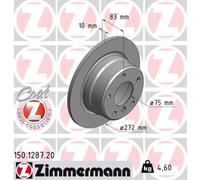 ZIMMERMANN 2x Disco Freno Trasero Ø272 MM Completo para BMW Z3 Roadster E36 1.8i