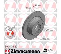 ZIMMERMANN 2x Disco Freno Trasero Ø294 MM Außenbelüftet para BMW Z4 Roadster E85