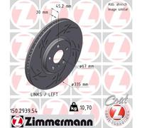 ZIMMERMANN 2X DISCOS DE FRENO Ø 335 Ventilados Y Ranurados Para MINI Mini