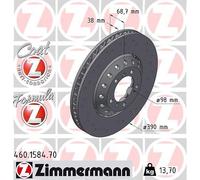 ZIMMERMANN 2x Discos de Freno Delanteros Ventilado Recubierto para de Porsche