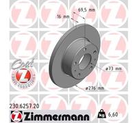 ZIMMERMANN 2x Discos de Freno Traseros Ø276 MM Completo Revestido para Iveco III