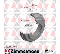 2x Bremstrommel Zimmermann para Ford Transit FD FB FS FZ 250 250.1773.00
