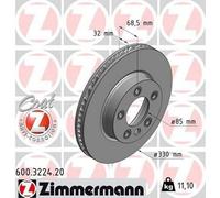 ZIMMERMANN Coat Z Disco de freno Delantero, izquierda para VW Touareg (7P5, 7P6)