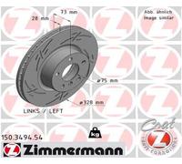 ZIMMERMANN Disco Freno Ventilado Delantero Izquierdo Apto para BMW X4 X3 F25 F26