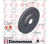 ZIMMERMANN Discos De Freno Delante Ventilados Para Mercedes-Benz Vito Mixto W447