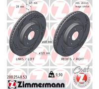 ZIMMERMANN Discos De Freno Delanteros Ventilados Ranurados Para Infiniti Q50