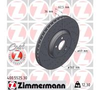 ZIMMERMANN Discos De Freno Eje Delantero Ø360mm Para Mercedes-Benz GLC X253