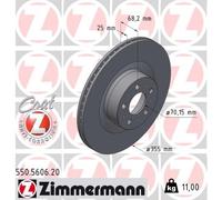 ZIMMERMANN Discos De Freno Ventilados Delante Para Tesla Model Y 5YJY