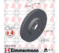 ZIMMERMANN Discos De Freno Ventilados Para Mercedes Clase C T-Modell S206 W206