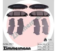 ZIMMERMANN Forros de Freno Delantero para Chrysler 300C Touring Dodge Cargador