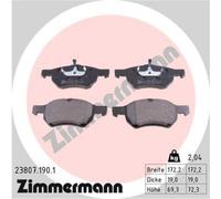 ZIMMERMANN Forros de Freno Delantero para Chrysler Voyager IV Voyager/Grand