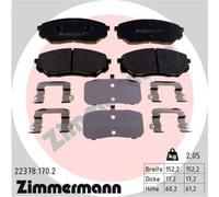 ZIMMERMANN Forros de Freno Delantero para Kia Sorento III Hyundai Santa Fe IV