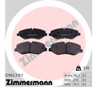ZIMMERMANN Forros de Freno Delantero para Mercedes-Benz Vito Clase V Tourer
