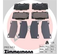 ZIMMERMANN Forros de Freno Delantero para Nissan 200 SX 300 Zx Subaru Impreza