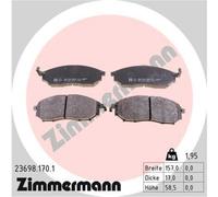 ZIMMERMANN Forros de Freno Delantero para Nissan Pathfinder III Qashqai + 2 I
