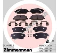 ZIMMERMANN Forros de Freno Delantero para Peugeot 807 Experto Citroën C8 Envio