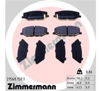 ZIMMERMANN Forros de Freno Delantero para Suzuki Jimny Todoterreno Cerrado