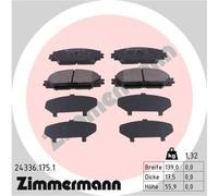 ZIMMERMANN Forros de Freno Delantero para Toyota Yaris Auris Subaru Trezia