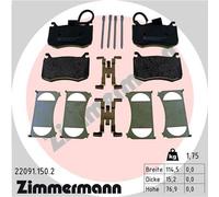 ZIMMERMANN Forros de Freno Pastillas para Alfa Romeo Stelvio 949_ 2.0 Q4
