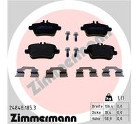 ZIMMERMANN Freno Trasero para Mercedes-Benz SLK Infiniti Q30 QX30