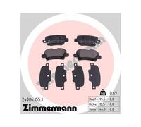 Zimmermann Juego Pastillas de Freno de Disco 24086.155.1
