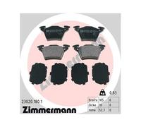 Zimmermann 23020.180.1 Serie Pastillas freno, Delantero, 4 muelles con autocarabanas-DWT sensores, incluye placa smorzante