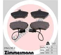 ZIMMERMANN Pastillas Freno de Freno Delant. para Audi A4 VW Passat