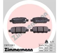 ZIMMERMANN Pastillas Freno Trasero para Nissan Qashqai + 2 I Juke Suzuki Grand