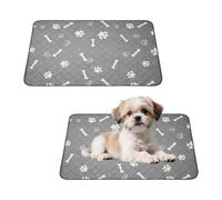 Zimoer 2 Piezas Almohadillas de Entrenamiento Reutilizables para Perros, Alfombras Lavables para Perros, Colchoneta de Entrenamiento para Perro Superabsorbente, Empapadores Mascotas Lavables, 45×60cm