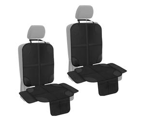 Zimoer 2 Piezas Protector de Asiento para Coche Antideslizante, Funda Asiento Coche Silla con 2 Bolsillos Almacenaje, Car Seat Cover Protector Niño, Protectora Asiento Coche Universal para Bebé Perro