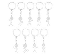 Zimoer 9 Piezas Funny Smiley Face Figurine, Llavero de Lengua de Signos Dedo Lindo, Llavero para Bolso para Coche Regalo Ideales para Decorar Bolsos, Coches y Llaves, Regalos Creativos