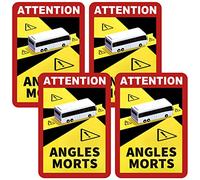 Zimoer Adhesivo de ángulo Muerto para Turismos 25 x 17 cm 4 Unidades,Adhesivo de ángulo Muerto para Caravanas,Pegatinas Angulo Morts automóvile,Pegatinas Angulo autobuses Resistentes al Agua