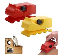 Zimoer Cortador de Cartón para Gatos Impreso en 3D, Herramienta de Corte para Hacer Rascadores de Gatos, 2 Piezas (Rojo y Amarillo) con Cuchillas, Material PLA, Diseño Ergonómico y Seguro