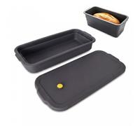 Zimoer Molde para Pan Rectangular Extra Grande y Reforzado con Tapa, Bandeja de Horno Antiadherente, Molde Resistente al Calor, Sin BPA, para Pan Casero, Pan de Masa Madre, Tarta y Pan Tostado