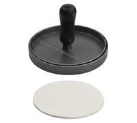 Zimoer Prensa de Hamburguesa con 100 Papeles, Prensador Hamburguesas de Aluminio, Molde Hamburguesas de Antiadherente, para Carne de Res, Verduras, Barbacoa, Hamburguesas Rellenas