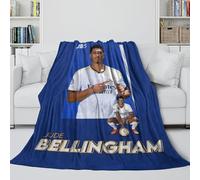 ZIMONJO Bellingham Manta Franela Impresa 3D - Fútbol Cobija Guay Regalo Cumpleaños para Hermana Hermano Sobrino Sobrina Colega - Sofá Cama Silla Cuna Decoración 50x60inch(127x152cm)